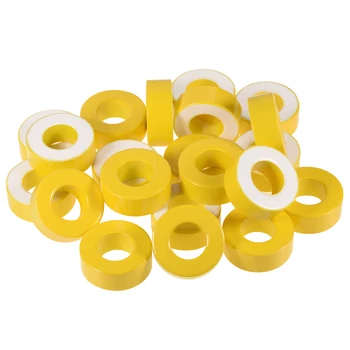 

uxcell 35pcs 23.8x 47.2 x 18.3mm Ferrite Ring Iron Powder Toroid Cores Yellow White