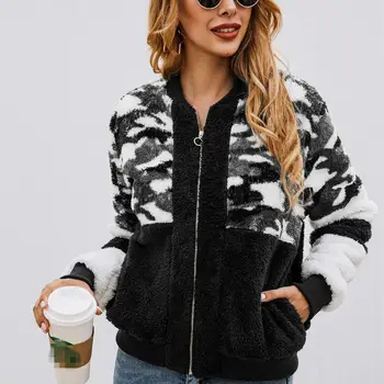 2019 Women Autumn Pocket Patchwork Camouflage Hoodies Solid Casual Zipper Woolen Sweatshirts Long Sleeve Thick Top
2019 Women Autumn Pocket Patchwork Camouflage Hoodies Solid Casual Zipper Woolen Sweatshirts Long Sleeve Thick Top