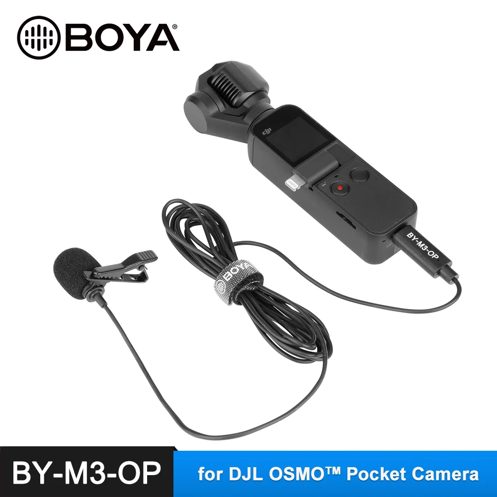 

BOYA BY-M3-OP Lavalier Microphone, Omnidirectional Mic with USB C Type-C Interface for DJI OSMO Pocket Camera for Video