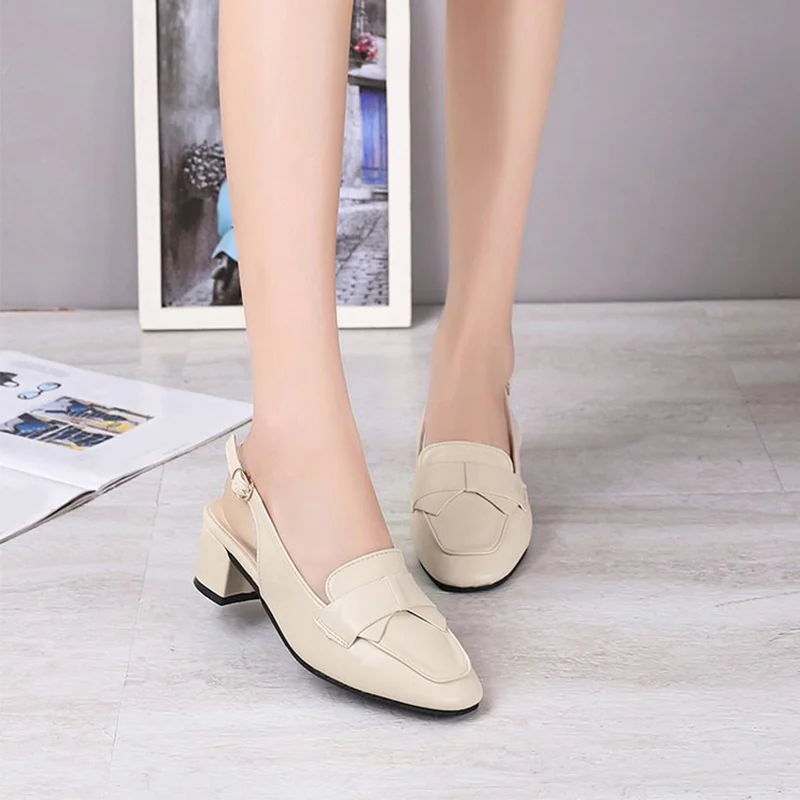 Women Shoes Pumps Solid Low Heels Bowtie Buckle Strap Female PU Slingback Elegant Square Toe Fashion Casual Footwear Autumn
Women Shoes Pumps Solid Low Heels Bowtie Buckle Strap Female PU Slingback Elegant Square Toe Fashion Casual Footwear Autumn