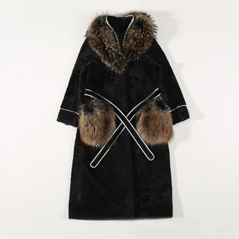 Real Fur Coat Fox Fur Collar Coat Women Plus Size Double Faced Shearling Coat Genuine Leather Liner Long Winter Coat Natural Fur
Real Fur Coat Fox Fur Collar Coat Women Plus Size Double Faced Shearling Coat Genuine Leather Liner Long Winter Coat Natural Fur