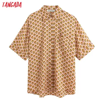 Tangada women oversized geometric print blouse short sleeve chic female casual loose shirt tops BE336
Tangada women oversized geometric print blouse short sleeve chic female casual loose shirt tops BE336