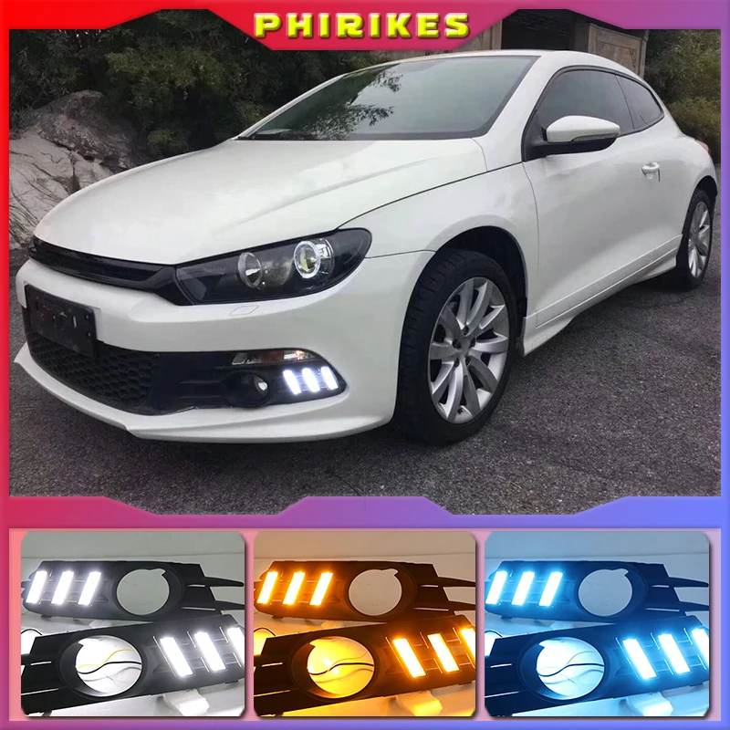 LED drl daytime running light for Volkswagen Scirocco 2009-14 with moving yellow turn signal and blue night light
LED drl daytime running light for Volkswagen Scirocco 2009-14 with moving yellow turn signal and blue night light
