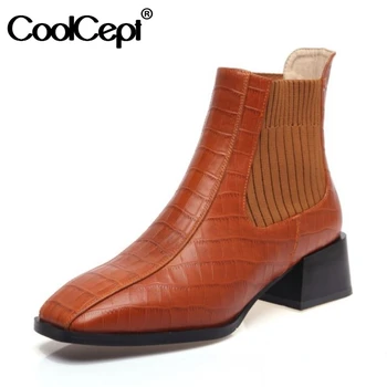 CoolCept Size 34-43 Real Leather Women Ankle Boots Thick Heel Slip On Shoes Warm Boots Winter Women Fashion Party Footwear
CoolCept Size 34-43 Real Leather Women Ankle Boots Thick Heel Slip On Shoes Warm Boots Winter Women Fashion Party Footwear