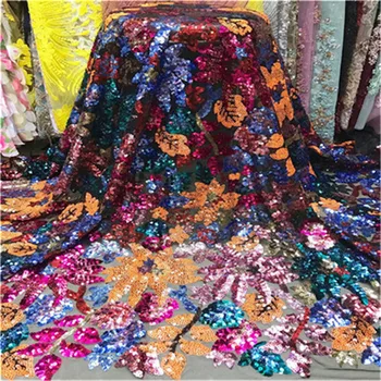 French Nigerian sequins sequence 2019 African net tulle mesh voile lace fabric high quality for party wedding dress 5yards/lot
French Nigerian sequins sequence 2019 African net tulle mesh voile lace fabric high quality for party wedding dress 5yards/lot
