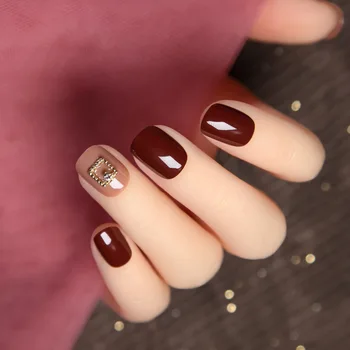 24pcs/Set Suitable Summer Wearable Fake Nails with glue Wine Red bean paste Detachable Woman Full Cover Finished Fingernails DL
24pcs/Set Suitable Summer Wearable Fake Nails with glue Wine Red bean paste Detachable Woman Full Cover Finished Fingernails DL