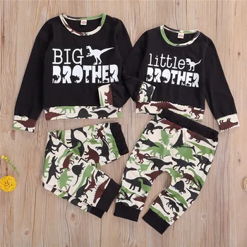 Casual Infant Baby Boy Camo Clothes Set Brother Matching Outfit Kids Cotton Long Sleeve T-shirt Tops Dinosaur Pants Clothing Set
Casual Infant Baby Boy Camo Clothes Set Brother Matching Outfit Kids Cotton Long Sleeve T-shirt Tops Dinosaur Pants Clothing Set