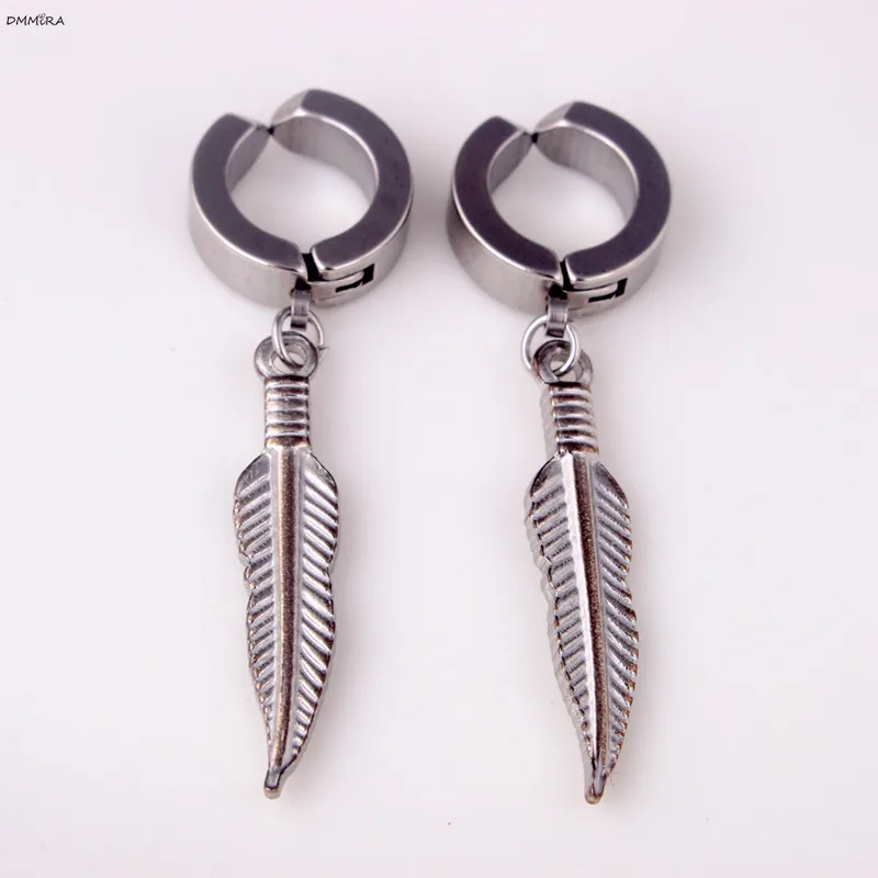 2019 Vintage Feather Women Hoop Earrings Silver Stainless Steel Retro Leaf Plant Men Earrings Punk Cool Style
2019 Vintage Feather Women Hoop Earrings Silver Stainless Steel Retro Leaf Plant Men Earrings Punk Cool Style