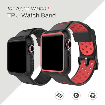 2 in 1 For Apple Watch 5 Band Silicone Strap Bracelet+Protective Case Cover for iWatch 5 40mm/44mm Correa Watchband Accessories
2 in 1 For Apple Watch 5 Band Silicone Strap Bracelet+Protective Case Cover for iWatch 5 40mm/44mm Correa Watchband Accessories