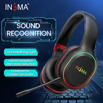 INSMA Wireless bluetooth Over-Ear Headphones Colorful RGB LED Light Foldable 40Hours Gaming Headset with Mic For Gamer PC Phones
INSMA Wireless bluetooth Over-Ear Headphones Colorful RGB LED Light Foldable 40Hours Gaming Headset with Mic For Gamer PC Phones