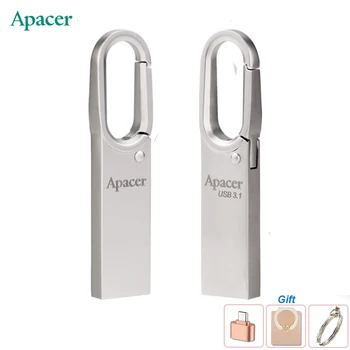 Apacer Waterproof Snap Hook Design 32GB USB3.1 High Speed USB Flash Drive full metal pendrive 64GB shockproof free adapter
Apacer Waterproof Snap Hook Design 32GB USB3.1 High Speed USB Flash Drive full metal pendrive 64GB shockproof free adapter