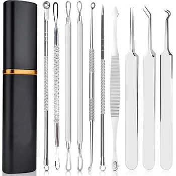 10pcs/set Stainless Steel Blackhead Remover Needles Acne Pimple Blemish Treatments Face Skin Care Beauty Tools
10pcs/set Stainless Steel Blackhead Remover Needles Acne Pimple Blemish Treatments Face Skin Care Beauty Tools