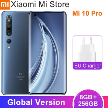 

Global Version Mi 10 pro 8GB 256GB Mobile Phone 5G Snapdragon 865 108MP Quad Camera 6.67" AMOLED Fluid Screen UFS3.0 Wifi 6