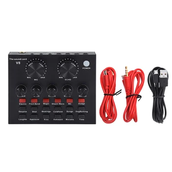 V8 Voice Chat PC Karaoke For Mobile Sound Card Audio Recording KTV External USB Live Broadcast Home Headset Microphone Singing
V8 Voice Chat PC Karaoke For Mobile Sound Card Audio Recording KTV External USB Live Broadcast Home Headset Microphone Singing