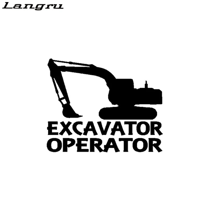 Langru Personalidade Acessorios Operador Escavadeira Carro Vinil Adesivo Decalque Car Accessories Jdm | Автомобили и мотоциклы