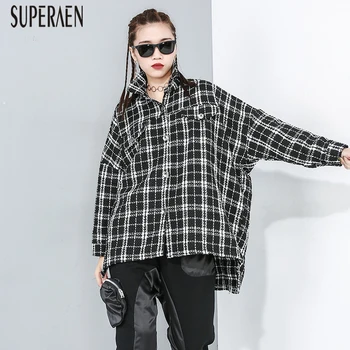 SuperAen 2020 Spring New Shirts Women Plaid Wild Casual Pluz Size Lapel Ladies Blouses and Tops Fashion Women Clothing
SuperAen 2020 Spring New Shirts Women Plaid Wild Casual Pluz Size Lapel Ladies Blouses and Tops Fashion Women Clothing