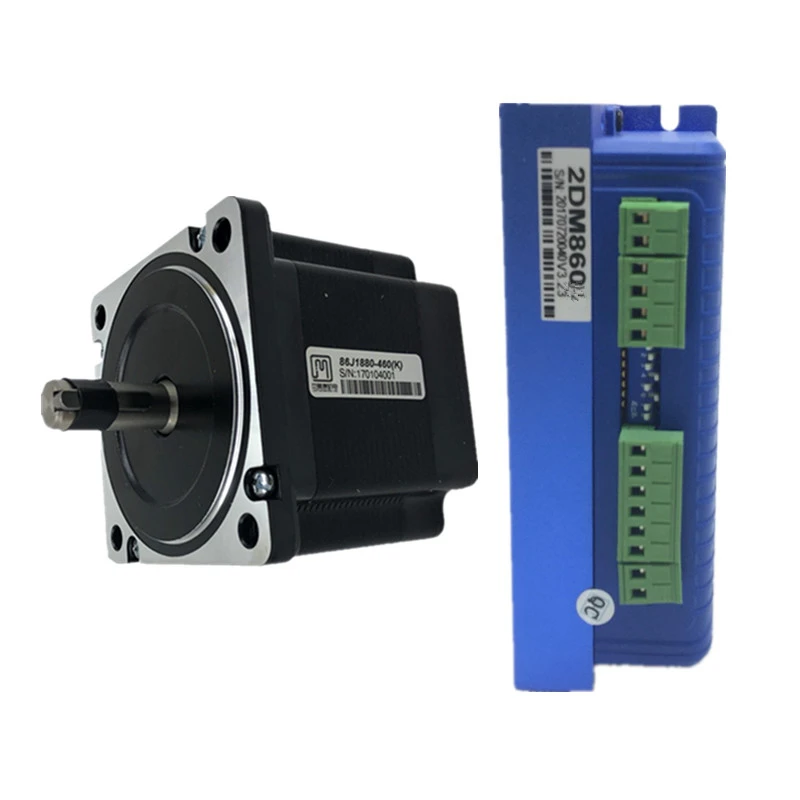 4NM NEMA34 2 phase stepper motor driver kit for CNC machine JMC 86J1880-460+2DM860
4NM NEMA34 2 phase stepper motor driver kit for CNC machine JMC 86J1880-460+2DM860