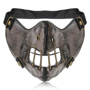 Unisex Punk Half Face Mask PU Leather Mask Motorcycle Cosplay Mask Leather Half Face Anti-Dust Steampunk Biker Masks
Unisex Punk Half Face Mask PU Leather Mask Motorcycle Cosplay Mask Leather Half Face Anti-Dust Steampunk Biker Masks
