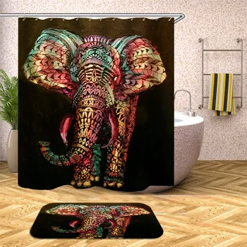 Color elephant 3D shower curtain polyester waterproof fabric knitted polyester shower curtain for home decoration
Color elephant 3D shower curtain polyester waterproof fabric knitted polyester shower curtain for home decoration