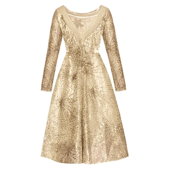 VERDEJULIAY Luxury Sequined Dress 2020 Spring Autumn New Fashion Designer Stars Sequined Mesh Embroidery Elegant Midi Dress
VERDEJULIAY Luxury Sequined Dress 2020 Spring Autumn New Fashion Designer Stars Sequined Mesh Embroidery Elegant Midi Dress