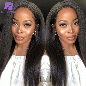 Kinky Straight U Part Wig For Fashion Women Brazilian Remy Machine Made Human Hair Wigs 1.5x4 Left U Part Wig None Lace luffywig 
Kinky Straight U Part Wig For Fashion Women Brazilian Remy Machine Made Human Hair Wigs 1.5x4 Left U Part Wig None Lace luffywig