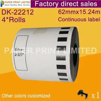 4 Rolls Free Shipping Brother DK-22212 label Continuous 62mmX15.24M Compatible With QL-700 DK-2212 Label DK22212 Etiketten
4 Rolls Free Shipping Brother DK-22212 label Continuous 62mmX15.24M Compatible With QL-700 DK-2212 Label DK22212 Etiketten
