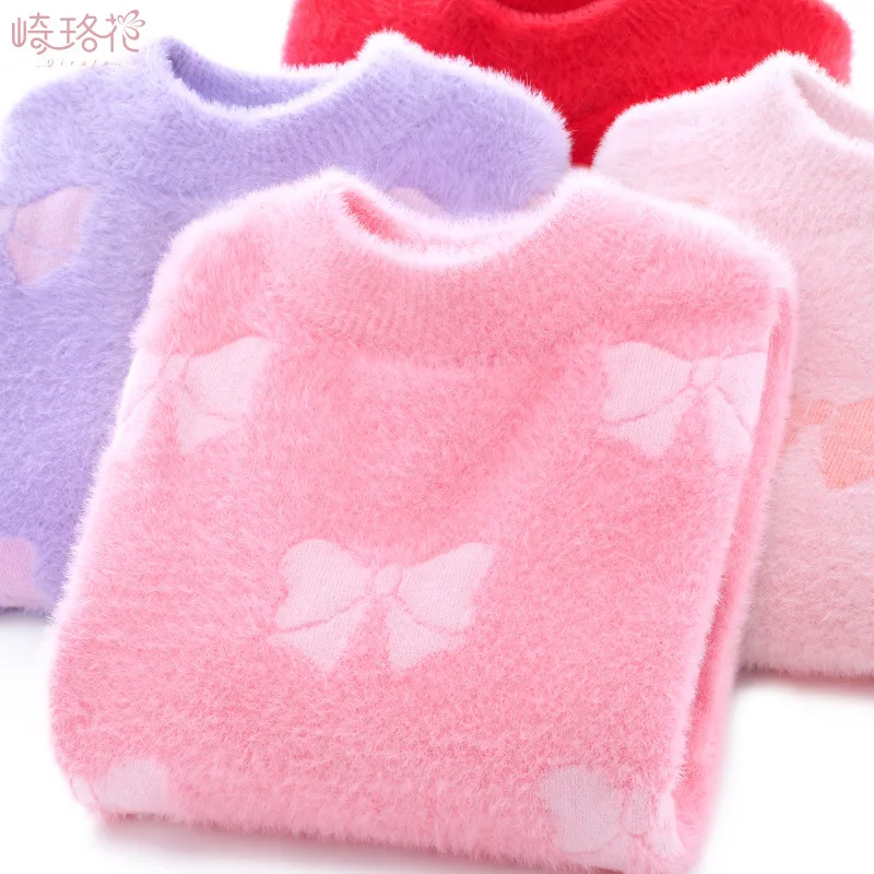 Girl'S Sweater Children Faux Mink Cashmere Knitted Pullover Cotton Knitwear Little Girl New Style Western Style Autumn Clothing
Girl'S Sweater Children Faux Mink Cashmere Knitted Pullover Cotton Knitwear Little Girl New Style Western Style Autumn Clothing