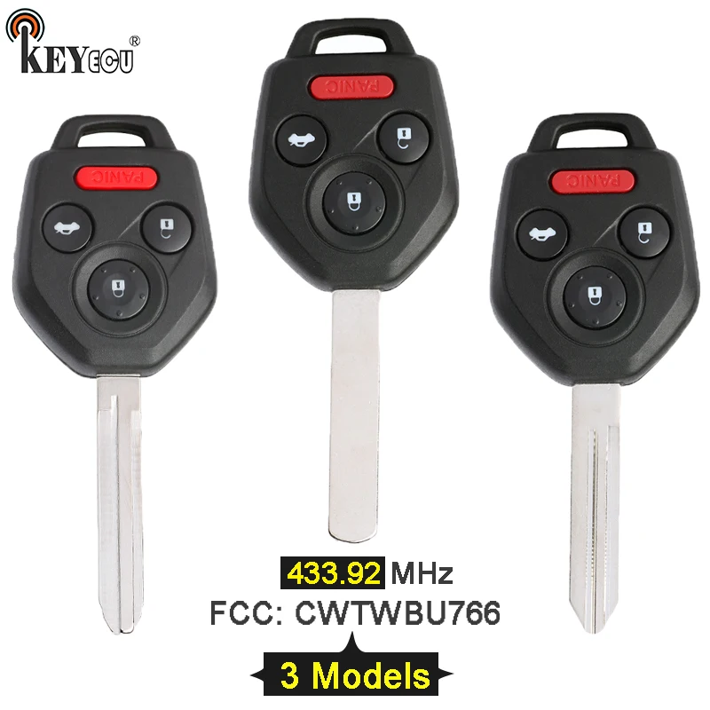 

KEYECU ASK 433 МГц 4D60/ 4D62/ G чип CWTWB1U766 4 кнопки дистанционный ключ брелок для Subaru Outback Legacy Forester Impreza Tribeca