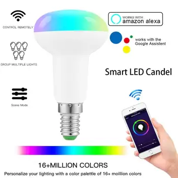 WiFi Smart Light Bulbs Alexa Voice Control LED Bulb RGB Energy Saving Dimming Multicolor Smart Light Bulbs 7W E14
WiFi Smart Light Bulbs Alexa Voice Control LED Bulb RGB Energy Saving Dimming Multicolor Smart Light Bulbs 7W E14