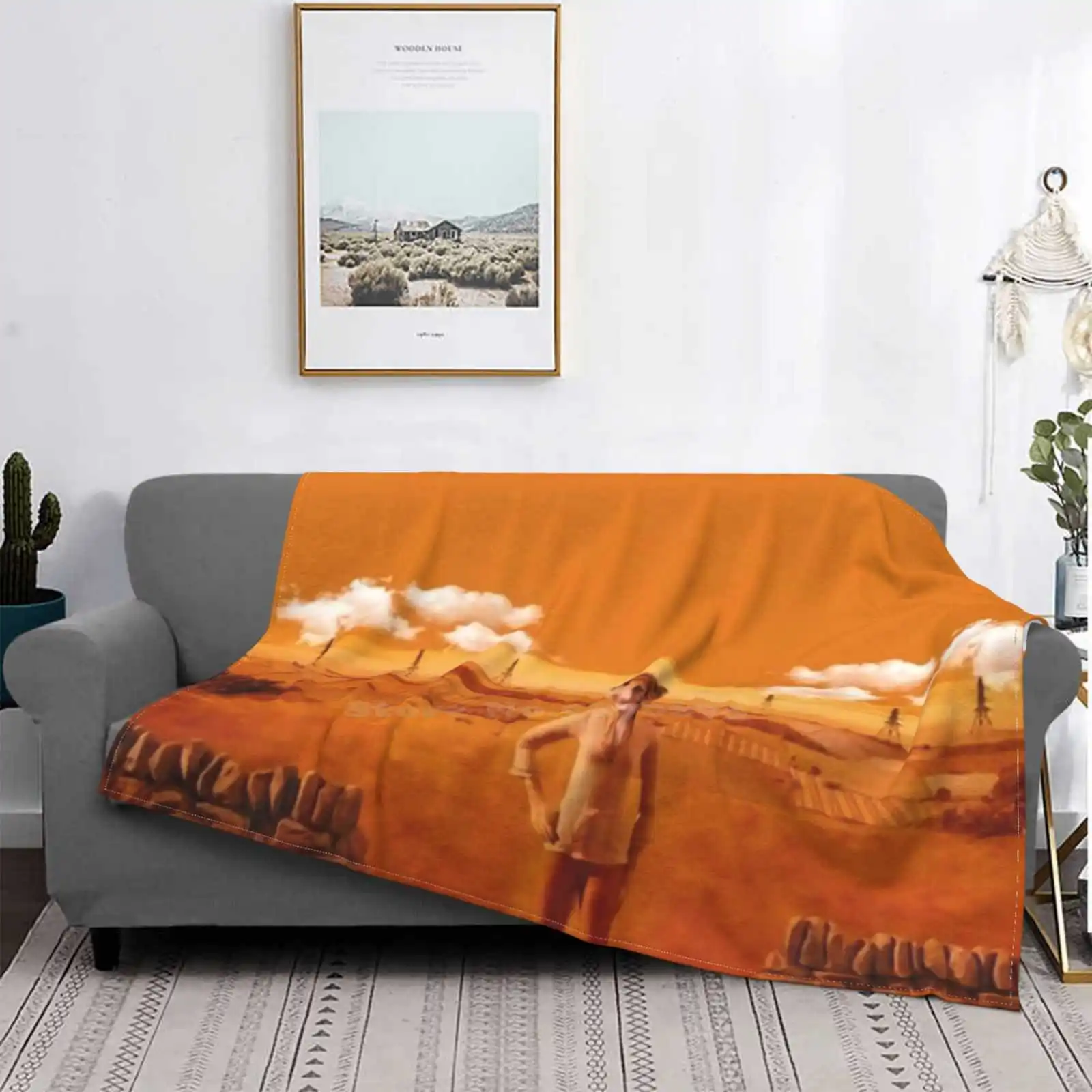 

Nn Shaggy Throw Soft Blanket Sofa/Bed/Travel Love Gifts Fox Animal Cute Funny Nature Fantastic Mr Fox Watercolor Adventure