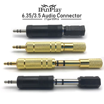 120Pcs 3.5mm to 6.5mm 6.35mm Male to Feamle Audio Guitar Adapter Connetor Plug 3.5 Jack Stereo AUX Converte for Guitarra
120Pcs 3.5mm to 6.5mm 6.35mm Male to Feamle Audio Guitar Adapter Connetor Plug 3.5 Jack Stereo AUX Converte for Guitarra