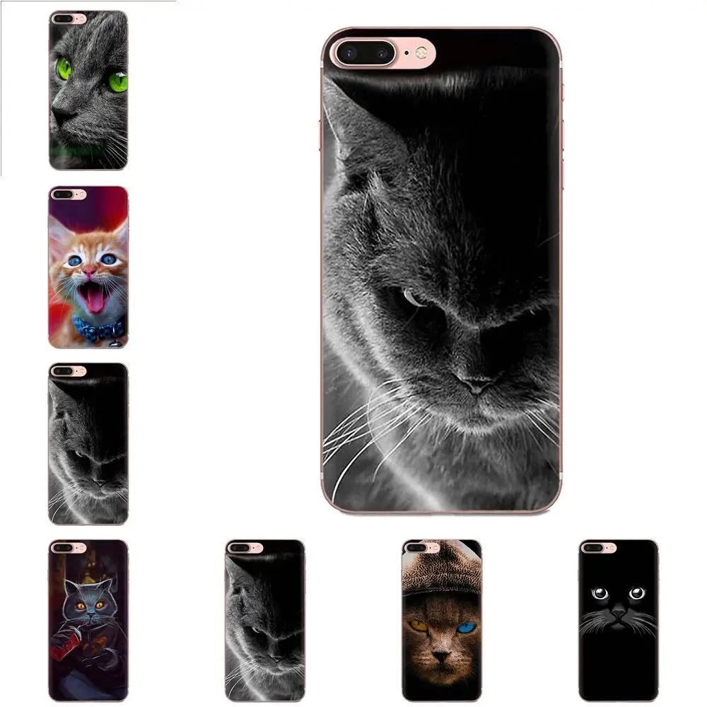 For Huawei Honor 4C 5A 5C 5X 6 6A 6X 7 7A 7C 7X 8 8C 8S 9 10 10i 20 20i Lite Pro Unique Cat Black Cute | Мобильные телефоны и