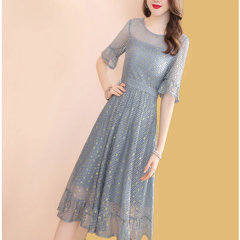 Spring Clothing Joint Lace Hollow out Waist Hugging Dress Women's Spring And Summer Mid-length 2019 New Style Skirt-
Spring Clothing Joint Lace Hollow out Waist Hugging Dress Women's Spring And Summer Mid-length 2019 New Style Skirt-