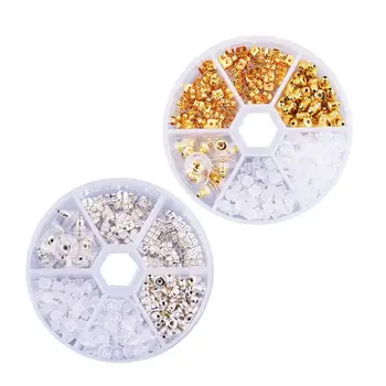260Pcs 6 Styles Bullet Shape Earring Stoppers Silicone Metal Plastic Assorted Secure Earring Backs Box Jewelry Findings
260Pcs 6 Styles Bullet Shape Earring Stoppers Silicone Metal Plastic Assorted Secure Earring Backs Box Jewelry Findings