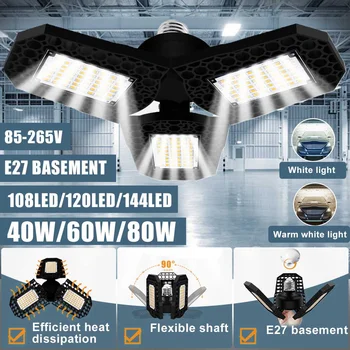 40/60/80W 360 Degrees Triple Garage Light Folding Three-Leaf Glow Lamp Deformable Light Indoor Garage Light Premium LED Light
40/60/80W 360 Degrees Triple Garage Light Folding Three-Leaf Glow Lamp Deformable Light Indoor Garage Light Premium LED Light