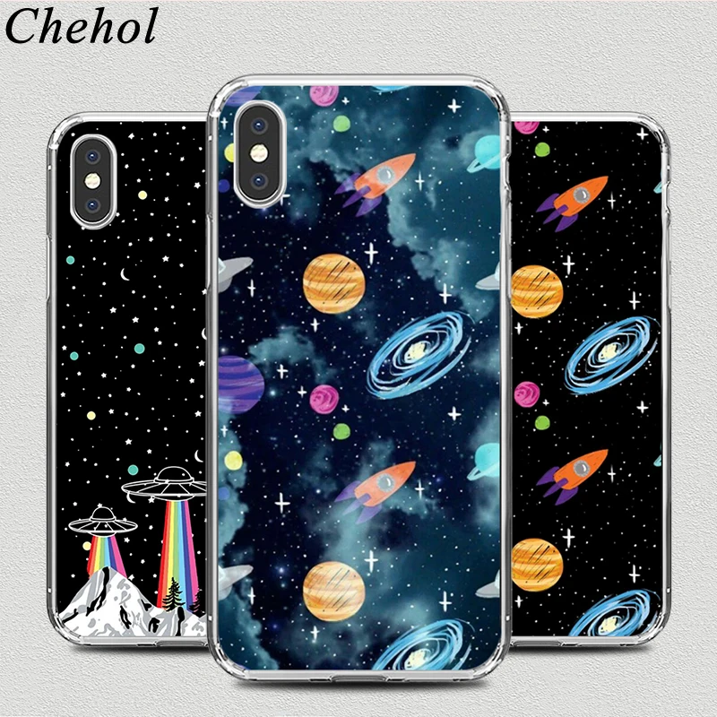 Модный мобильный телефон чехлы для IPhone X XS MAX XR 8 7 6s Plus звездное небо Вселенная