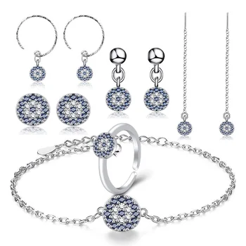 LISM 925 Sterling Silver Jewelry Set For Women Bridal Wedding Turkey Evil Eyes Luxury Crystal Necklaces Earrings Set 2020
LISM 925 Sterling Silver Jewelry Set For Women Bridal Wedding Turkey Evil Eyes Luxury Crystal Necklaces Earrings Set 2020