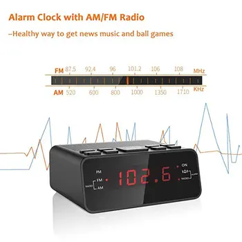 Tabletop Radio Alarm Clock Adjustable Brightness Home Modern Sleep Timer Bedside Desktop Car Digital Led Display Fm Radio
Tabletop Radio Alarm Clock Adjustable Brightness Home Modern Sleep Timer Bedside Desktop Car Digital Led Display Fm Radio
