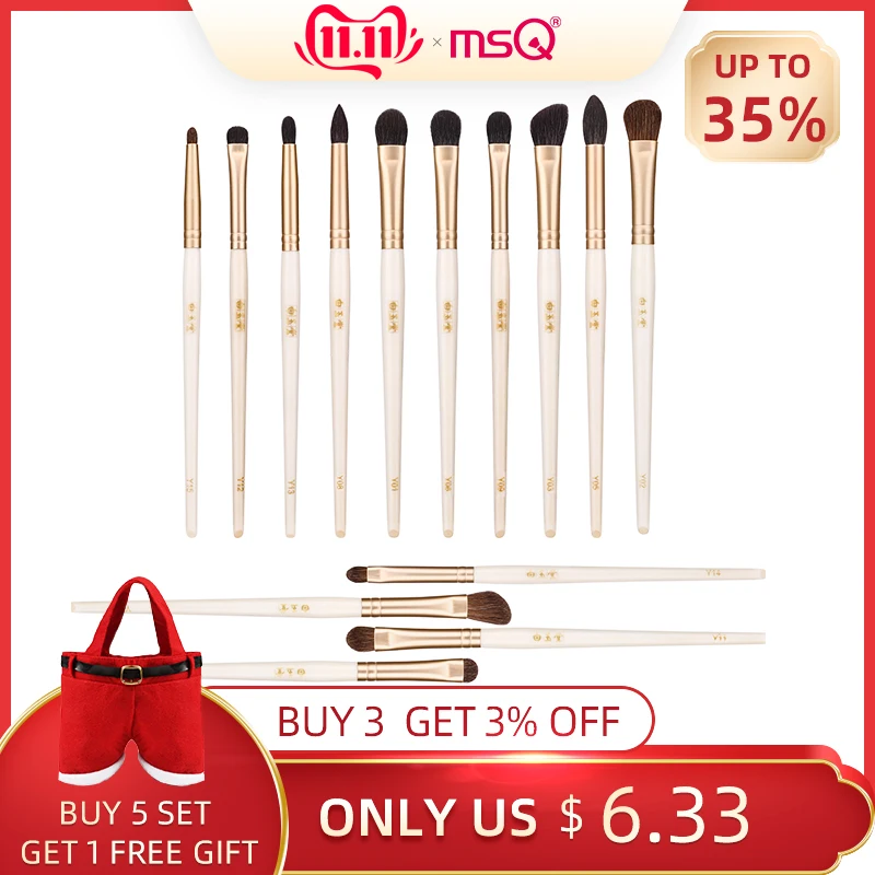 MSQ Makeup Brushes Sets Eye Shadow Eyeborow Concealer Nose Eyes Make Up Brush Set Luxury Beauty Tools Horse/Goat Hair Gold Tube
MSQ Makeup Brushes Sets Eye Shadow Eyeborow Concealer Nose Eyes Make Up Brush Set Luxury Beauty Tools Horse/Goat Hair Gold Tube