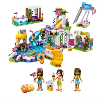 768pcs Girls Building Blocks Swimming Pool Compatible Lepining Stacking Blocks Bricks Figures Kids Toys For Girls Friends 
768pcs Girls Building Blocks Swimming Pool Compatible Lepining Stacking Blocks Bricks Figures Kids Toys For Girls Friends