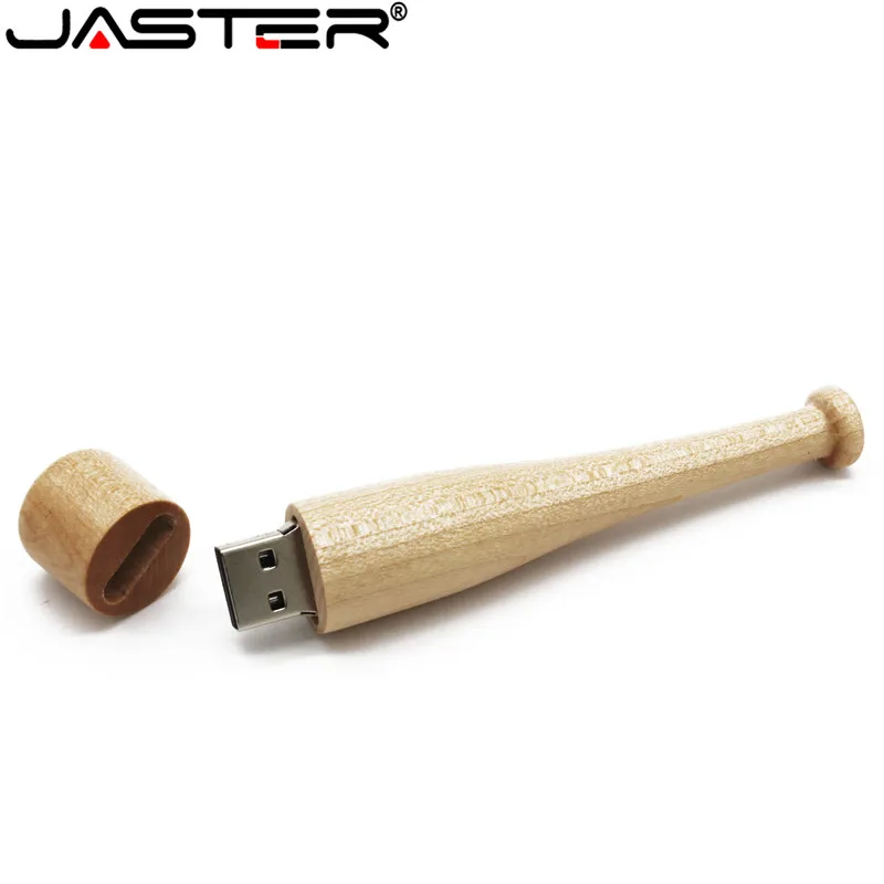 

Деревянный usb флеш-накопитель JASTER, 4 ГБ 8 ГБ 16 ГБ 32 ГБ 64 ГБ, модель бейсбольной биты на заказ, usb флэш-диск, флешка, карта памяти