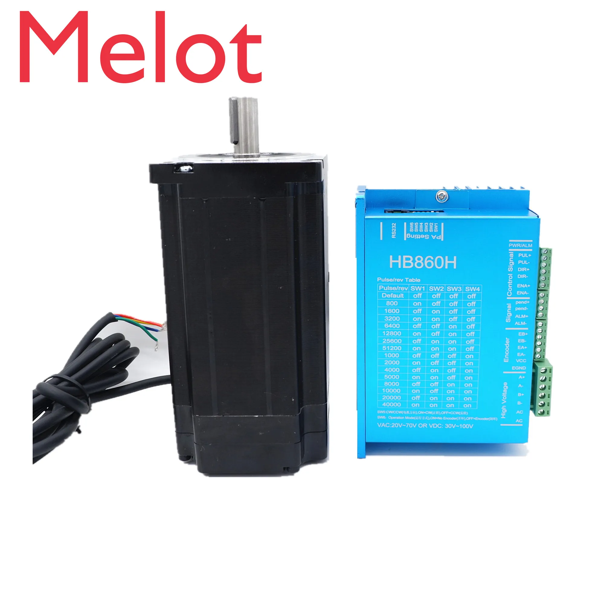 

Hybird closed loop Nema 34 servo motor 86HB250-156B HB860H Closed-loop stepper motor 12.5N.m Nema34 86 2-phase step motor driver