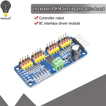 16-Channel 12-bit PWM/Servo Driver - I2C interface - PCA9685 for Arduino Raspberry Pi DIY Servo Shield Module
16-Channel 12-bit PWM/Servo Driver - I2C interface - PCA9685 for Arduino Raspberry Pi DIY Servo Shield Module