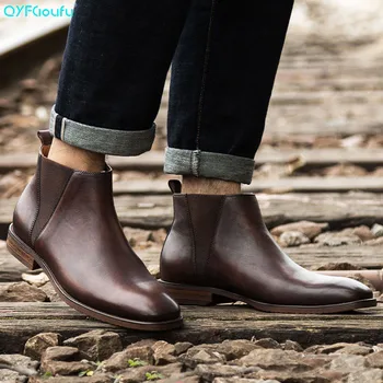 QYFCIOUFU Mens Yellow Brown Genuine Leather Mens Chelsea Boot Elegant Vintage Ankle Boots High Top Shoes Casual Cowboy Botas
QYFCIOUFU Mens Yellow Brown Genuine Leather Mens Chelsea Boot Elegant Vintage Ankle Boots High Top Shoes Casual Cowboy Botas