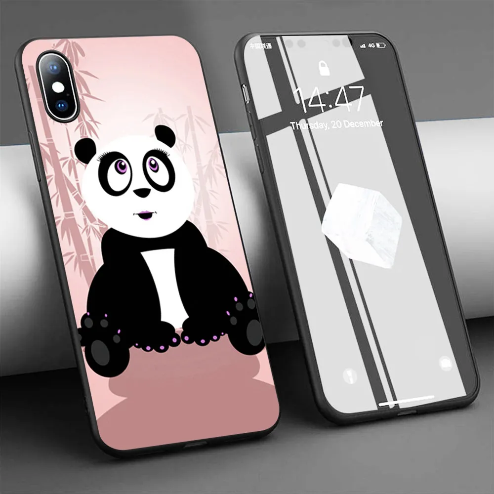 Мягкий силиконовый чехол с рисунком панды для iPhone 11 Pro Max X 5S 6 6S XR XS 7 8 Plus телефона |