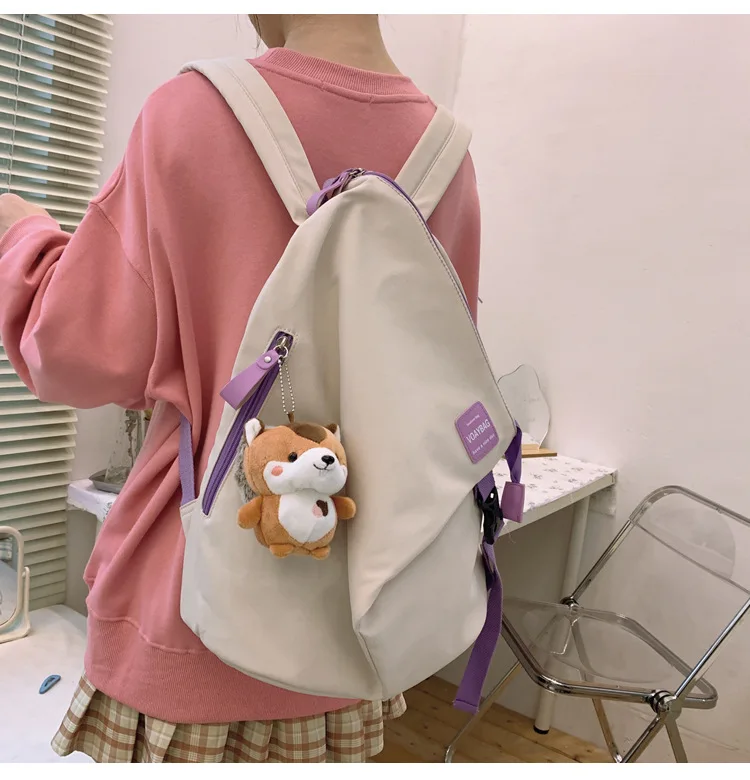 Hot Anti-theft Women Waterproof Nylon Backpack Student Cute School Bag with Hamster pendant Kawaii Girl Backpack Female Book Bag
Hot Anti-theft Women Waterproof Nylon Backpack Student Cute School Bag with Hamster pendant Kawaii Girl Backpack Female Book Bag