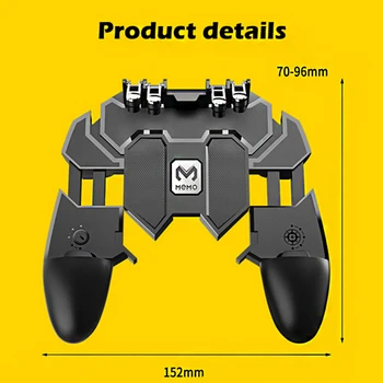 Game Controller Six Finger Operating Gamepad Button Gamepad for Mobile Games Peripherals Mobile PUBG Controller joystick
Game Controller Six Finger Operating Gamepad Button Gamepad for Mobile Games Peripherals Mobile PUBG Controller joystick