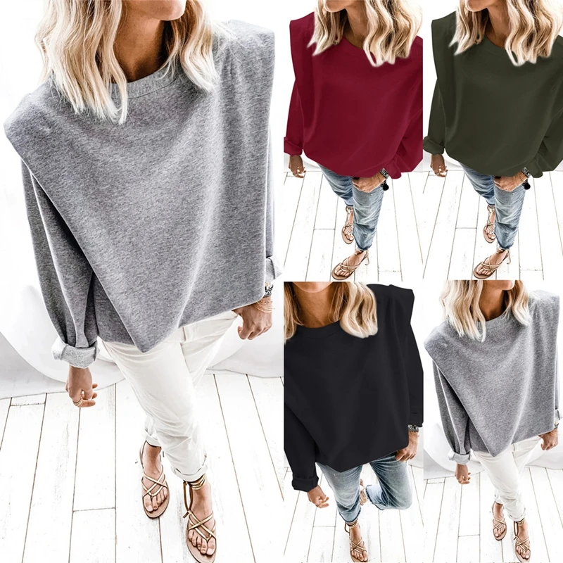Sweatshirt 2020 Autumn And Winter Women Fashion Long Sleeve Shoulder Pad Casual Loose Pullover Female Casual Loose Solid Hoodies
Sweatshirt 2020 Autumn And Winter Women Fashion Long Sleeve Shoulder Pad Casual Loose Pullover Female Casual Loose Solid Hoodies