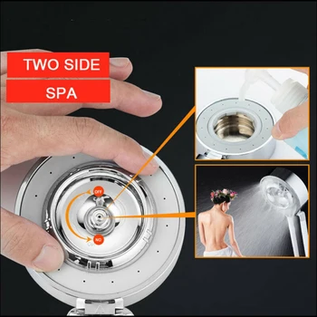 3-Modes Silver Plastic Detachable Shower Head Double Sided Bath Water Sprayer 
3-Modes Silver Plastic Detachable Shower Head Double Sided Bath Water Sprayer
