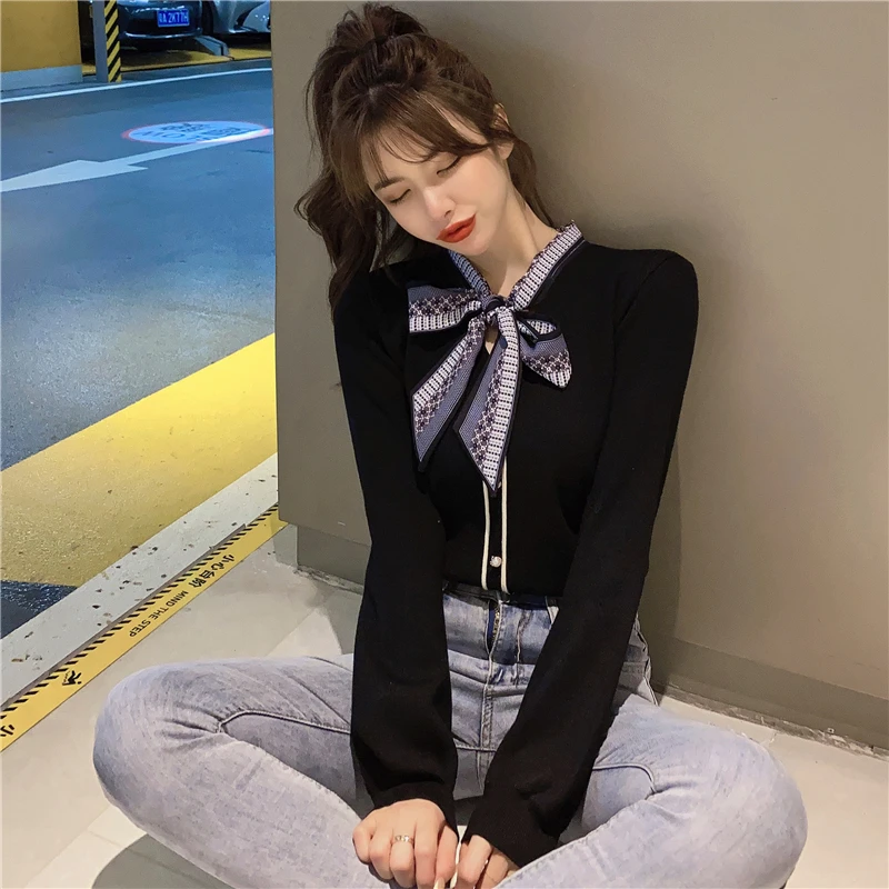 2020 Autumn/Winter Women'S Knit Sweater Top Loose Long-Sleeved Slim Commuter Bowknot Cardigan Jacket Sweater Women
2020 Autumn/Winter Women'S Knit Sweater Top Loose Long-Sleeved Slim Commuter Bowknot Cardigan Jacket Sweater Women
